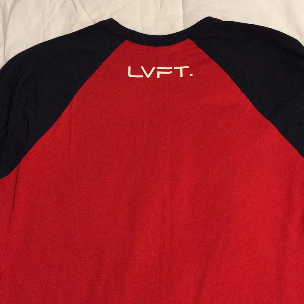 Live Fit Navy/Red Raglan - Picture 3 of 3
